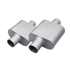 Universal 2.25" Inlet 2.25" Outlet Single Chamber Muffler - 13" Total 2.25 Inch