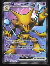 Carta Pokemon Alakazam ex 188/165 SV: MEW EN-151 ultra rara
