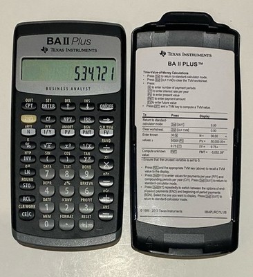 Texas Instruments BA II Plus Professional Advanced Business Calculator [TESTED]