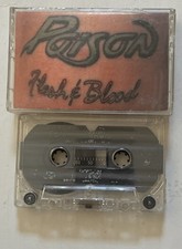 Poison Flesh And Blood Album 1990 Audio Cassette Tape Heavy Metal Rock Tested