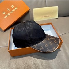 Auth Louis Vuitton Black  Brown Monogram LV Get Ready Baseball Cap Hat In Box