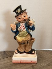 Vintage 1940's Baseball Brooklyn Dodgers Bums 10" Porcelain Ashtray Figurine 