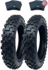MMG Tire Set Knobby Tires Front 2.50-10 and Rear 2.75-10 with Inner Tubes TR4,