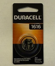 1 Pack CR1616 1616 DURACELL Lithium 3v Battery USA Free SHIP FRESH JUN 2034