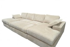 Large Cinema Sofa Cord Fabric Upholstery double ended chaise  