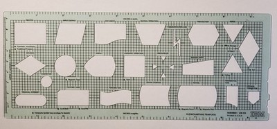 Vintage IBM Flowcharting Template Flow Chart Office Computer Ruler Plastic