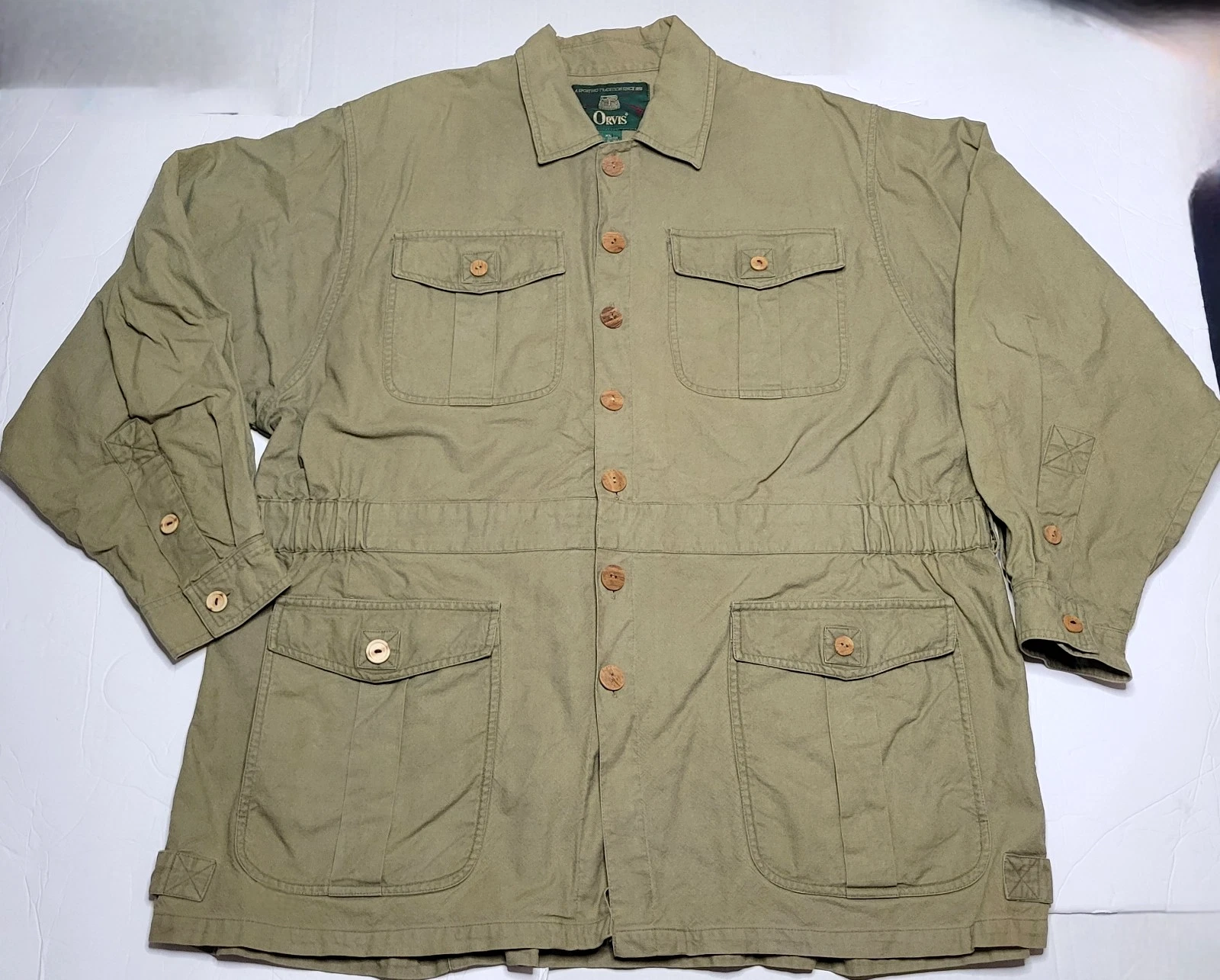 VTG Orvis Field Jacket Men's XL Green Canvas Safari Fishing Hunting Outdoors 90s
Opens in a new wind