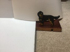 Handmade Wooden Handpainted Free-Standing Sparkly GORDON SETTER Ornament/Magnet