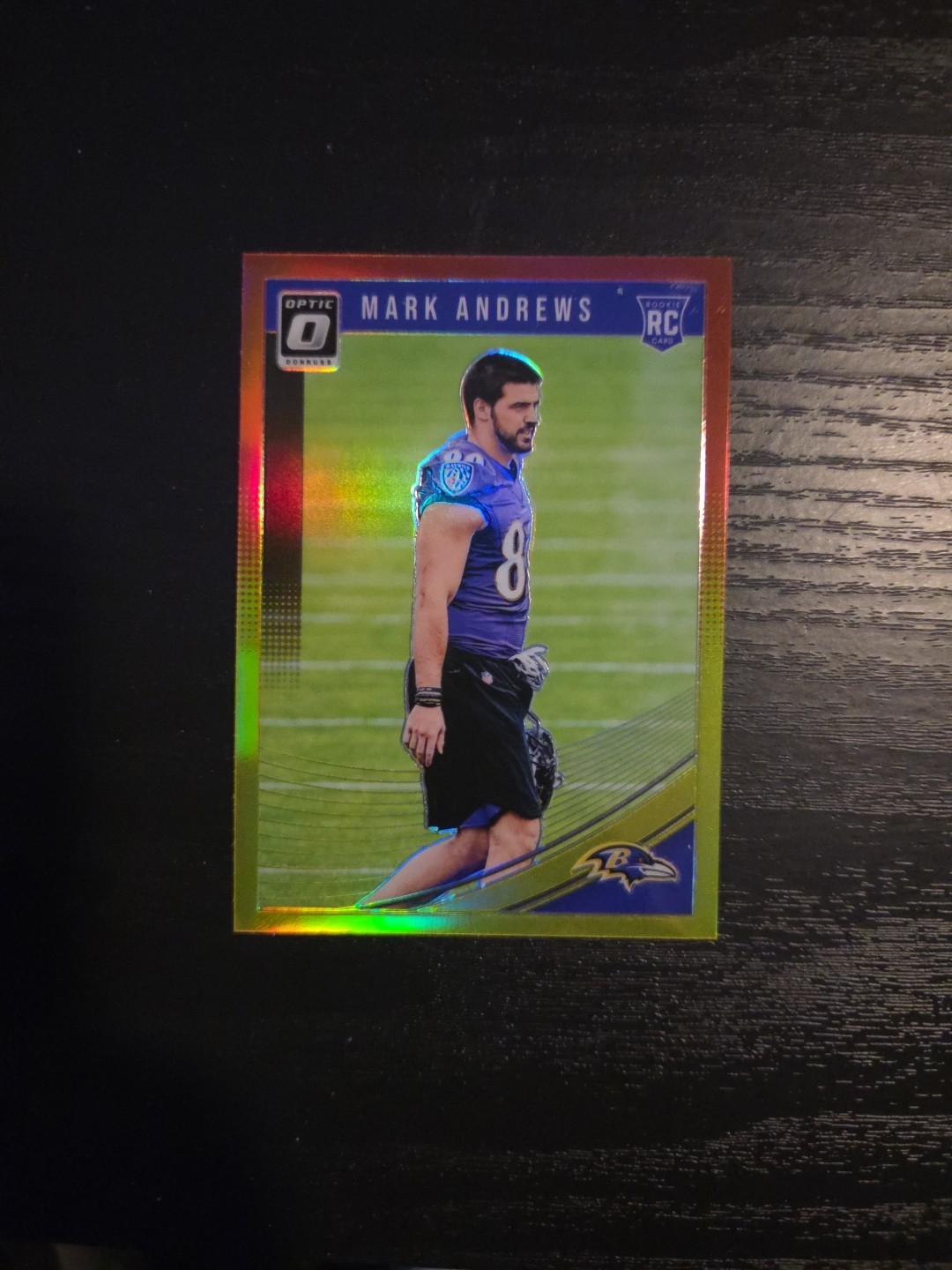 2018 Donruss Optic #121 Mark Andrews Red and Yellow Football RC