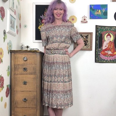 green cottage core dress Vintage Green Prom Dress,90s Party Dress – misaislestyle