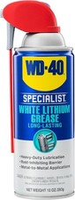 WD-40 Specialist White Lithium Grease Spray with SMART STRAW SPRAYS 2 WAYS 10 OZ