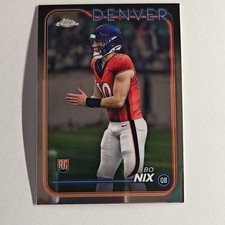 2024 Topps Chrome Rookies Bo Nix RC #206 Denver Broncos Base Set
