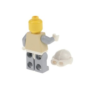1x Lego Minifigure Star Wars Hoth Rebel Beige Head Yellow Helmet Goggles 4500 sw0108