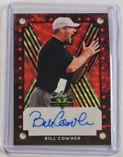Marketplace image: 2025 LEAF VALIANT SUPER GOLD SUPERFRACTOR 1/1 AUTO BILL COWHER STEELERS HOF MINT