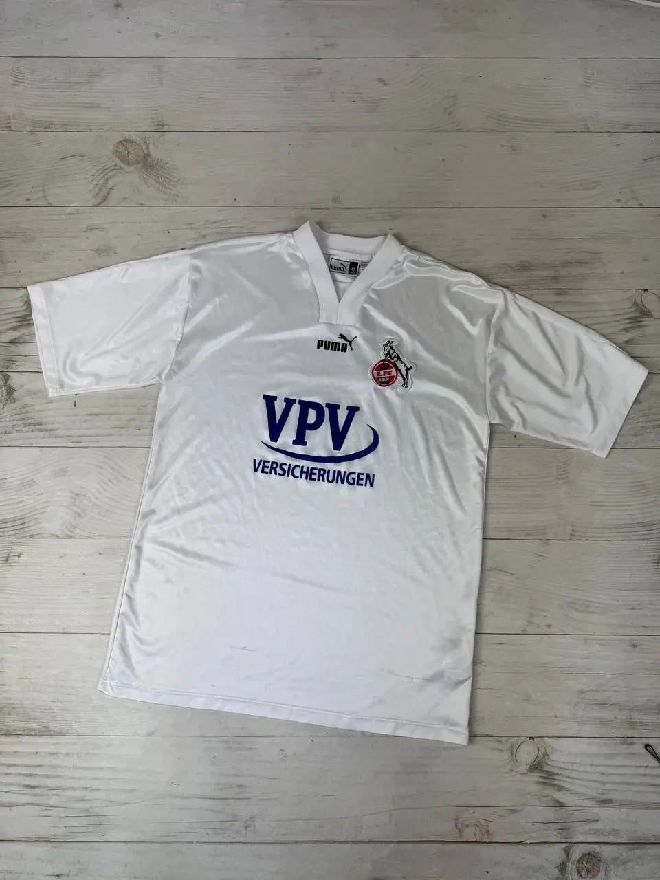 Vintage Puma FC Koln 2000 2001 Home Shirt Soccer Jersey Men Size XL White