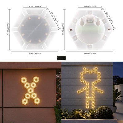 6 Stück weiße LED Sechseck Wandpaneele Zum Selbermachen berührungsempfindliche moderne Wandleuchten
