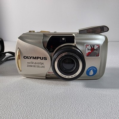 Olympus Stylus Epic Zoom 80 Deluxe Point & Shoot Film Camera In Good Condition