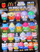 MCDONALDS 2026 FIFA SQUISHMALLOWS COMPLETE SET OF 23 NEW
