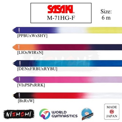 SASAKI - M-71HG-F - High Pitch Gradation Ribbon (6m) - Rhythmic Gymnastics