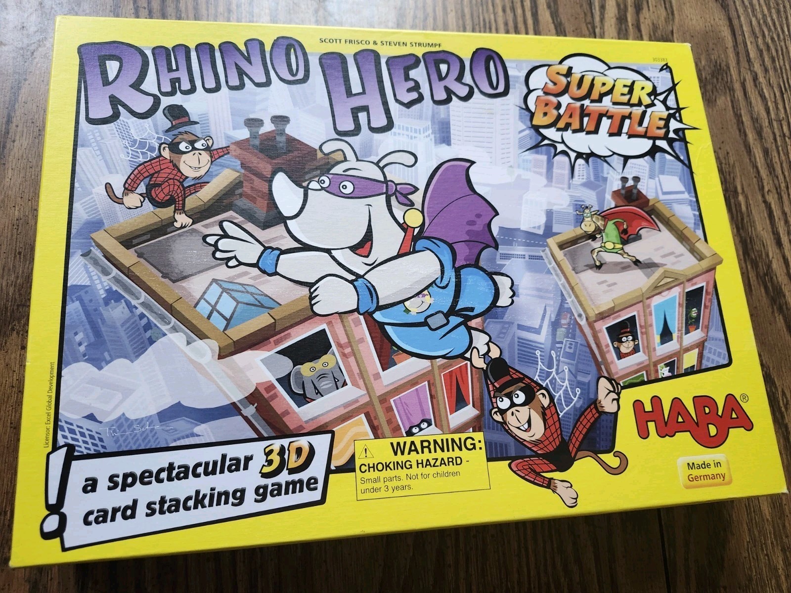 Rhino Hero Super Battle HABA 2017 3D Stacking Game Complete