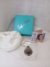 Carolyn Pollack Rose Manor Sterling Silver pendant Bird Rose Kyanite Mother Pear