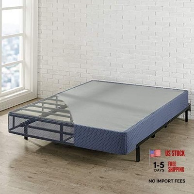 Queen Navy 9'' High Profile Mattress with Heavy Duty Steel Slat - Queen Navy
