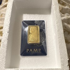 PAMP Suisse 1 oz 31.1 g Au 999.9 Fine Gold Bar in Assay Card VERISCAN 3000.34 per troy oz