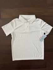 Cat  Jack uniform style white polo size XL 14 NWT