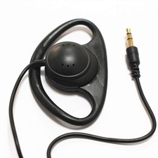 D Shape Earpiece Headset 3.5mm Single Side Earphone Hook Earbud for Tour Guid...