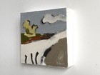 Framed Original Oil Painting by TwoBadArtists Abstract Landscape Artwork 6x6 — photo 3