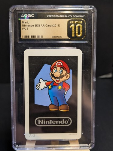 Nintendo Super Mario Bros. Mario 2011 3DS AR Card A-2 CGC Pristine 10