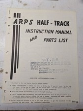 Arps Tractor Half-track Instruction Owner Manual Parts List Cockshutt Deluxe