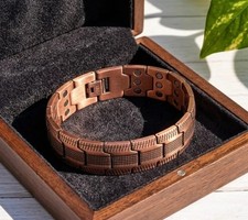 3X Ultra Strength Magnetic Copper Bracelet Vintage Copper Men's Therapy Energy