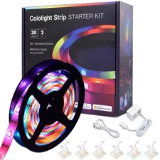 WIFI Smart LED Strip Light App Control RGB 6.6Ft Cabinet Stair KTV Bar Backlight