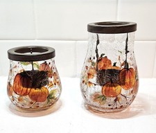 Yankee Candle- "PUMPKIN CRACKLE" Tealight Set Vintage NIB Set of 2 1293083