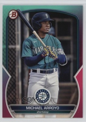 2023 Bowman Draft Aqua & Pink Gradient 104/199 Michael Arroyo #BD-67 1u5y