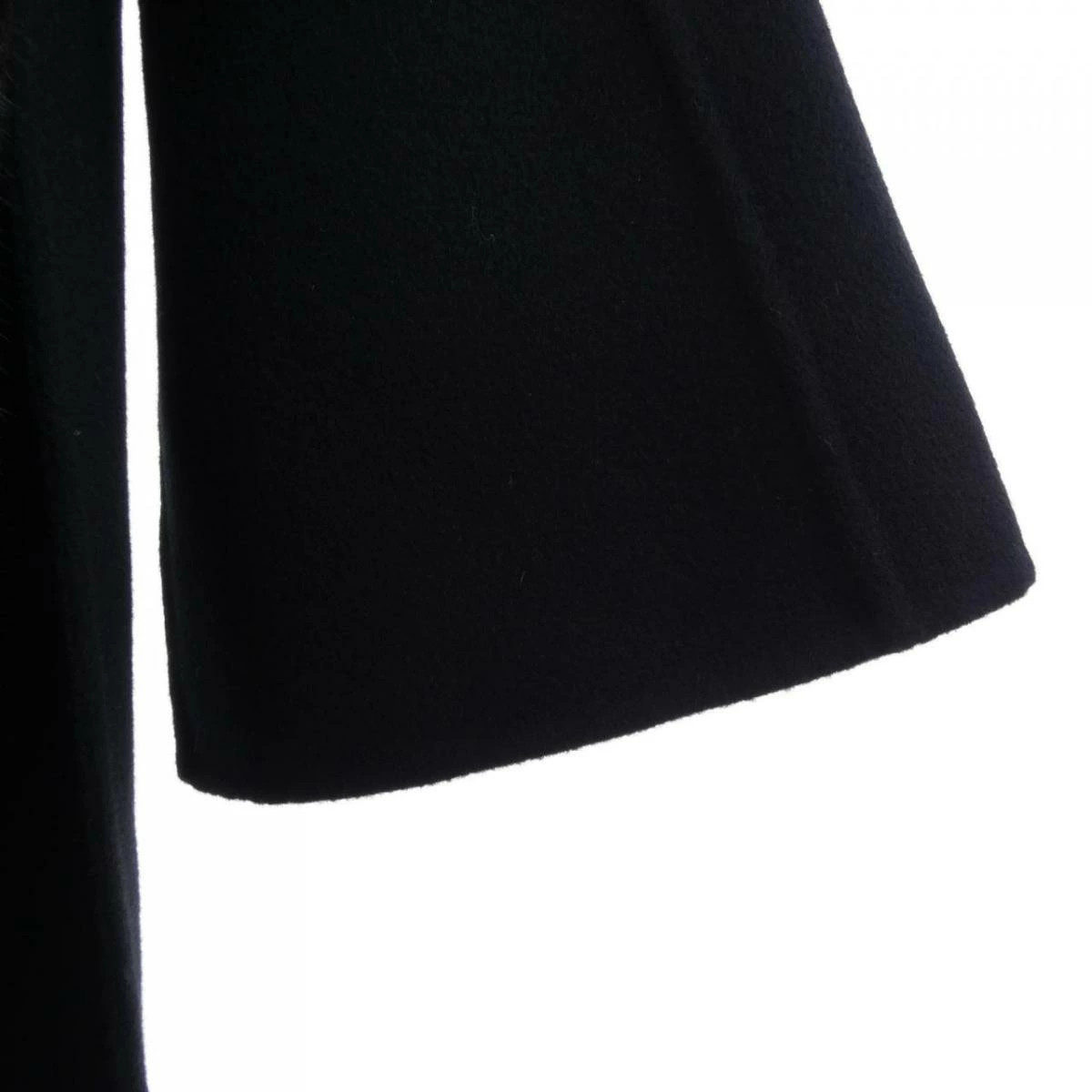 Fendi FF8948 W1D Wool Mink Pocket Coat 36 Black Used thumbnail 7