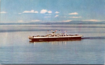 MV Valcour Ferry Burlington Vermont VT UNP Chrome Postcard XG10