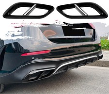 Auspuffblende Abdeckung Schwarz für Mercedes Benz E-Klasse W214 AMG Limo 2024+