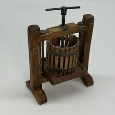 Working Wine/Grape Press Artisan Dollhouse Miniature