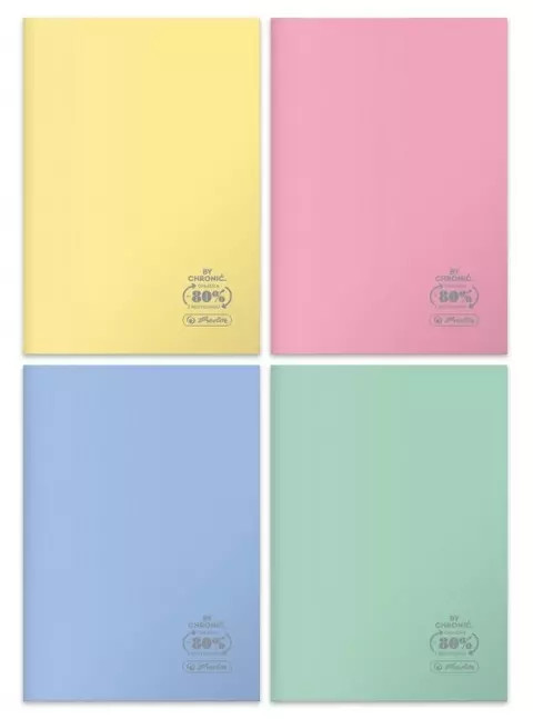 5901389565287 Zeszyt B5/60k kratka Opr Pp Eco Pastel Her Fol A 5 Herlitz