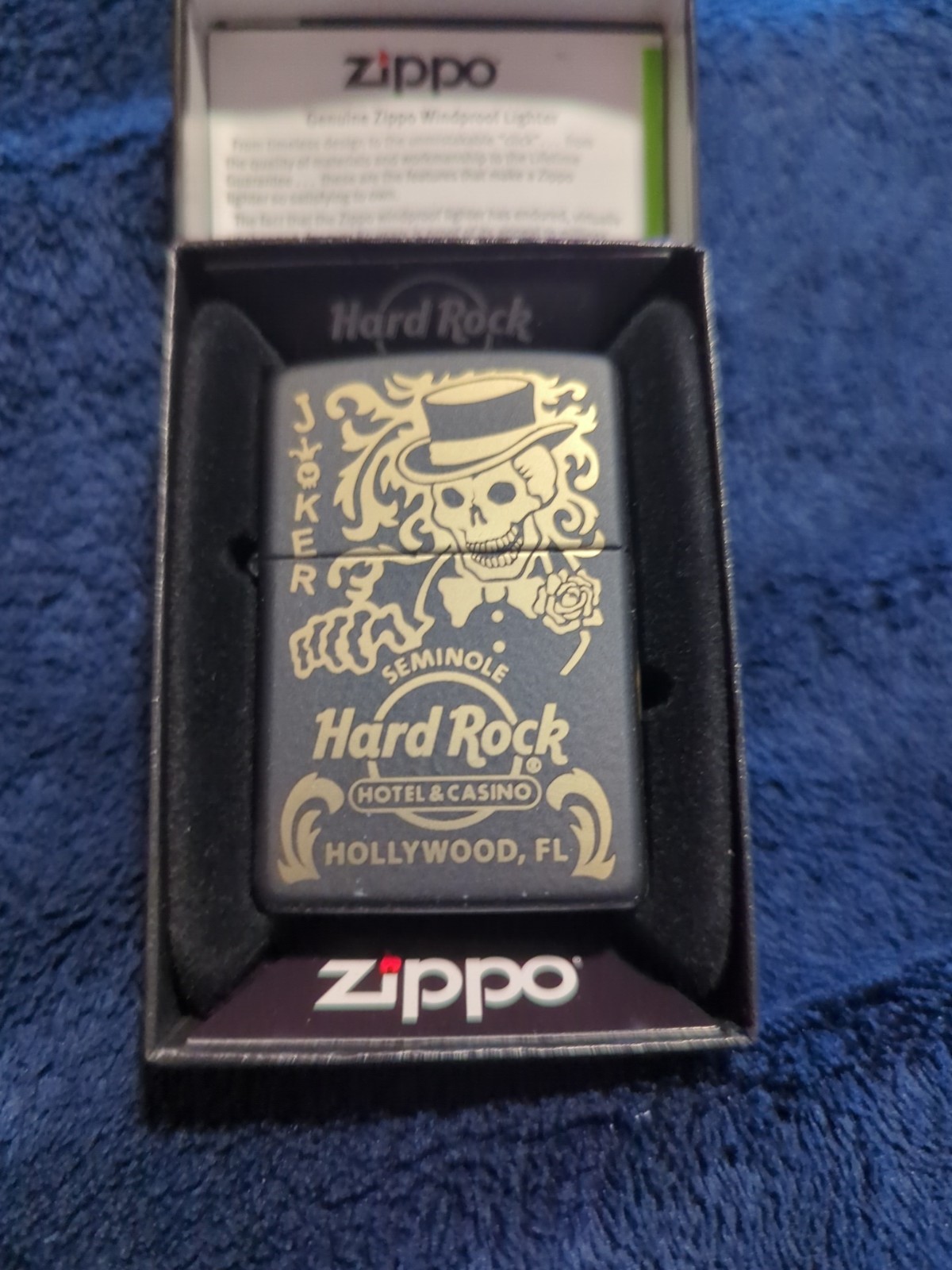 Hard Rock Casino Hollywood Zippo Joker Skull