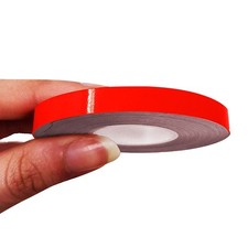 Trim Stripes Strisce Adesive per Auto, Rosso Fluo, 7 mm x 10 Mt