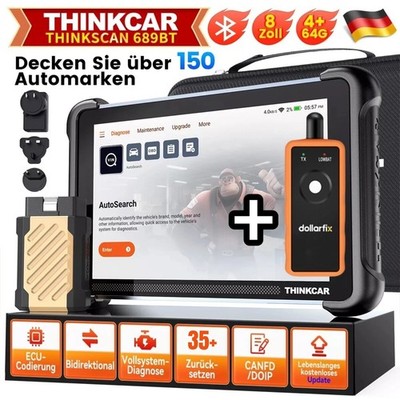 ThinkScan 689BT KFZ OBD2 Diagnosegerät ALLE System 35 Reset Scanner Canfd &Doip