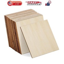 30 Pcs Basswood Sheets, Unfinished Thin Plywood Wood Sheets for Crafts, Perfe...