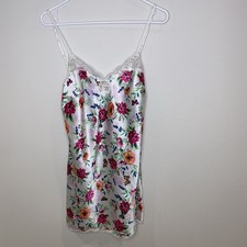 Victoria s Secret Babydoll Silk Dress Women s Large Floral Butterfly Nightgown