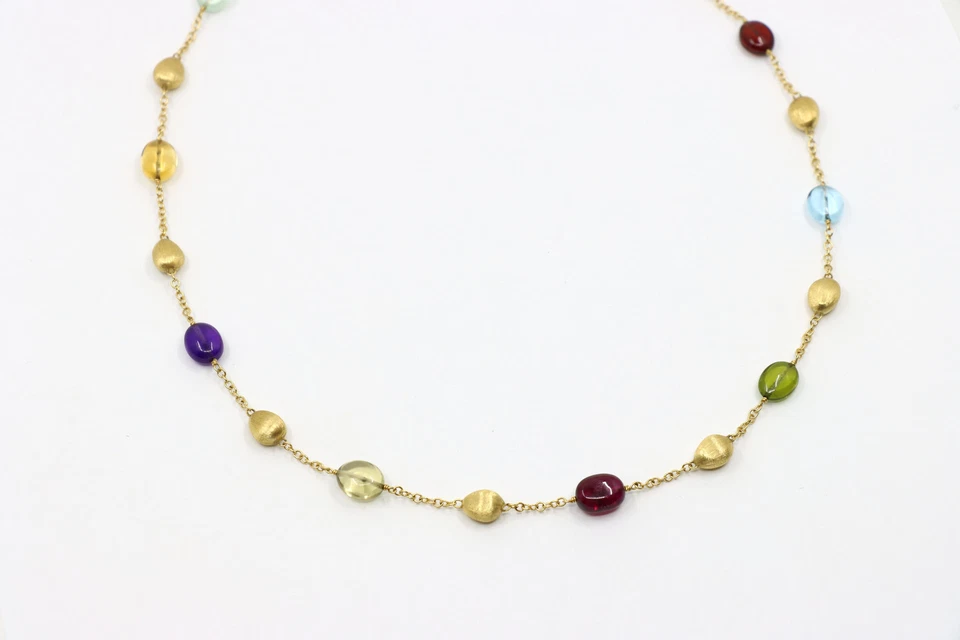 Marco Bicego 18K 金色多宝石珠项链 — 第 4/4 张图片