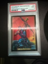 2024 UPPER DECK MARVEL MASTERPIECES '92 PLATINUM 3D #34 HAWKEYE LENTICULAR PSA 9