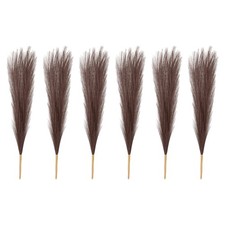 K&uuml;nstliches Pampasgras, 43,2 cm, Boho-Dekor, Dunkelbraun, 6 St&uuml;ck