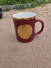 Vintage Golden Corral Coffee Mug 20th Anniversary 1973-1993 Burgundy Gold